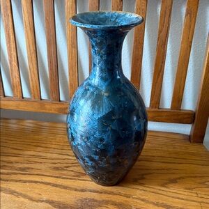 Artisan Deep Blue Textured Vase